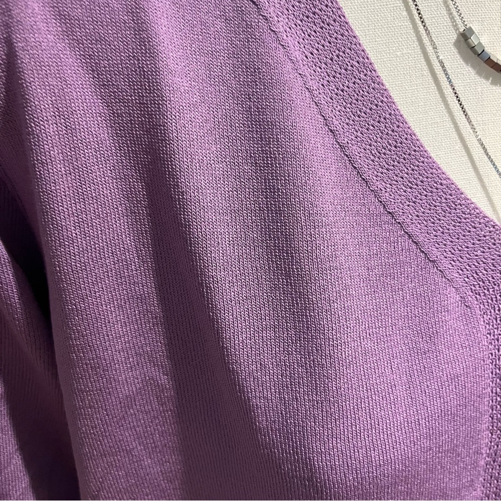 Lightweight Lavender Button Cardigan - Picture 3 of 4